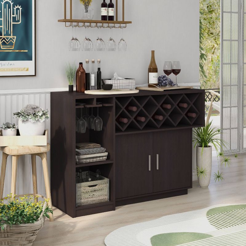 Harbinger Contemporary Multi Storage Buffet Cabinet Espresso - HOMES: Inside + Out, 3 of 9