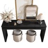 Grungis Retro Farmhouse Small Console Table,Wooden Entryway Table with Double Board Suspension Design for Entryway Living Room Hallway - 3 of 4