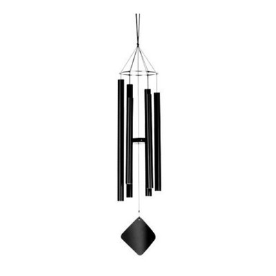 Aquarian Black Aluminum Outdoor Wind Chime, 38"