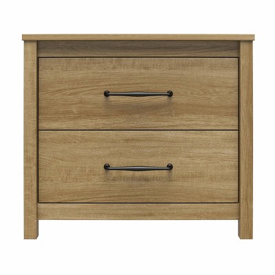 Alba Nightstand With 2 Drawers Natural - Room & Joy: Rustic Bedside ...