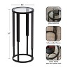 Kate and Laurel Ravalli Round Drink Table, 9x9x20, Black - 2 of 4