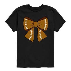 Boys' - Instant Message - Football Bow Short Sleeve Graphic T-Shirt - 1 of 4