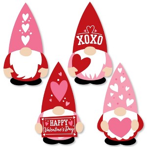 Big Dot of Happiness Valentine Gnomes - DIY Shaped Valentine's Day Party Cut-Outs - 24 Count - 1 of 4