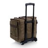 Legacy Somm 12 Bottle Insulated Wine Bag with Rolling Cart Khaki Green with Brown Accents - 3 of 4