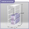 Sorbus 4 Drawers Narrow Dresser - with Steel Frame, Wood Top & Easy Pull Fabric Bins for Small Spaces, Closets, Bedroom, Bathroom & Laundry - 3 of 4