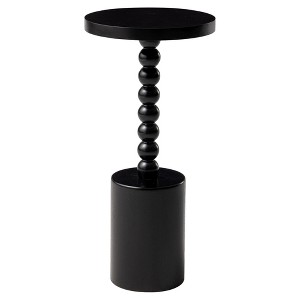 COZAYH Farmhouse Round Pedestal Martini Table for Living Rooms, Bedrooms & Small Spaces, for Holding Drinks, Plants, Lamps or Decorative Pieces, Black - 1 of 4