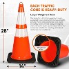 Pyle 28" Fluorescent PVC Safety Cones for Roadwork & Events (PTCN28X8) - Orange - 8 Pack - 2 of 4