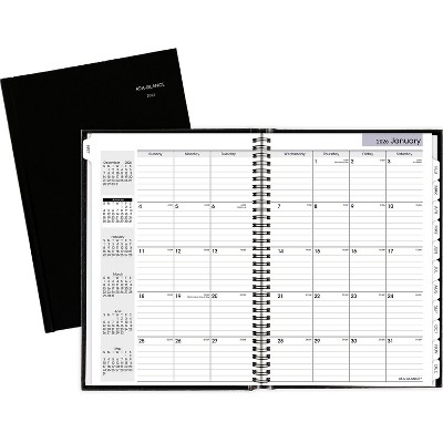 2026 AT-A-GLANCE DayMinder 8" x 11.75" Monthly Planner Faux Leather Cover Black (G470H-00-26)