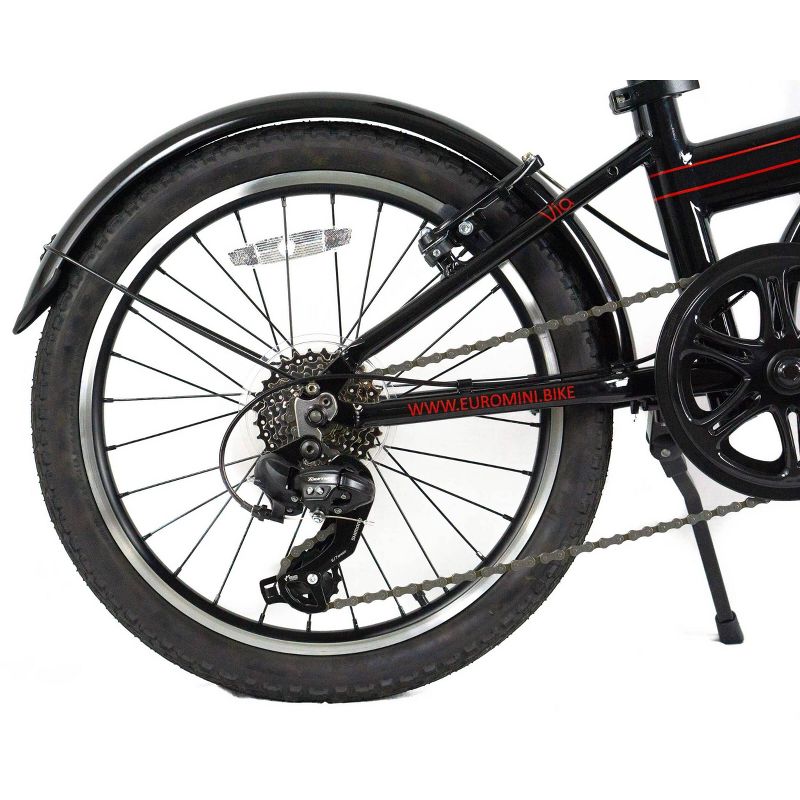 ZiZZO Via 7-Speed Aluminum 20&#34; Folding Bike - Black, 3 of 10