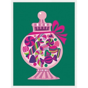 Amanti Art Christmas Candy by Rachel Lee 3 Birdies Studio Canvas Art Framed - 1 of 4