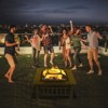 Karl Home | 31 in. Black Metal Patio Square Fire Pit - 4 of 4