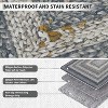 Washable Modern Border Area Rug Non Slip Low Pile Foldable Indoor Carpet Stain Resistant Soft Floor Mat for Bedroom Nursery - 4 of 4