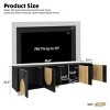 69" Modern Farmhouse TV Stand with Arched Doors & Solid Wood Legs for 75" TV,Living Room or Bedroom-Baofuwish - 4 of 4