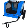 Racxily Pet Bike Trailer Dog Cart, for Small, Medium Pets, Easy Folding Cart Frame, Quick Release Wheel, Non-Slip Floor, Internal Leash - 4 of 4