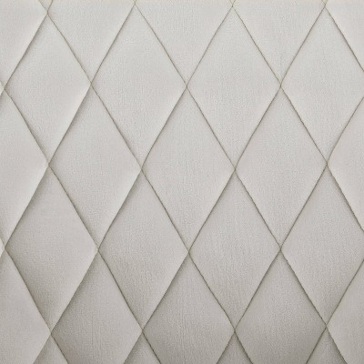 ErgoQuilt 25'' Off-White Fabric Swivel Office Chair with Gold Metal Base