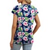 Womens Summer Tops Print Crew Neck Cute Tees Fashion Tunic Shirts Short Sleeve Blouses - 4 of 4