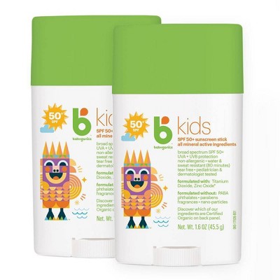 Babyganics Kids Sunscreen Stick - SPF 50 - 2pk/3.2 fl oz