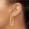Black Bow Jewelry 4mm x 35mm 14k Yellow Gold Classic Round Hoop Earrings - 3 of 4
