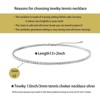 Layered Necklace Set for Women, Non-Tarnish 14K Gold Plated Multi-Chain Choker - 3 of 4