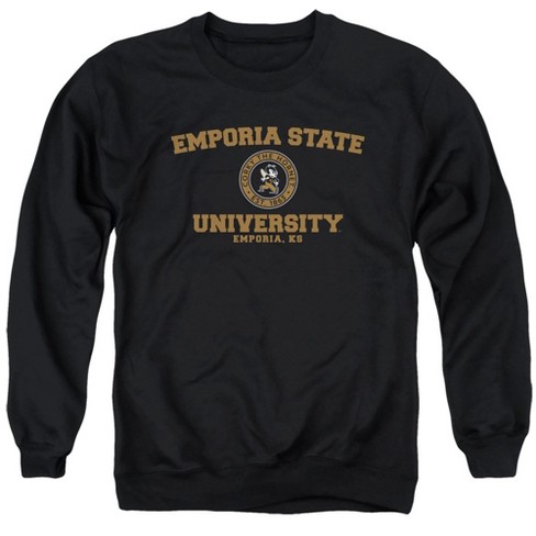 Emporia State University Official Circle Logo Adult Crewneck Sweatshirt, Black - image 1 of 4