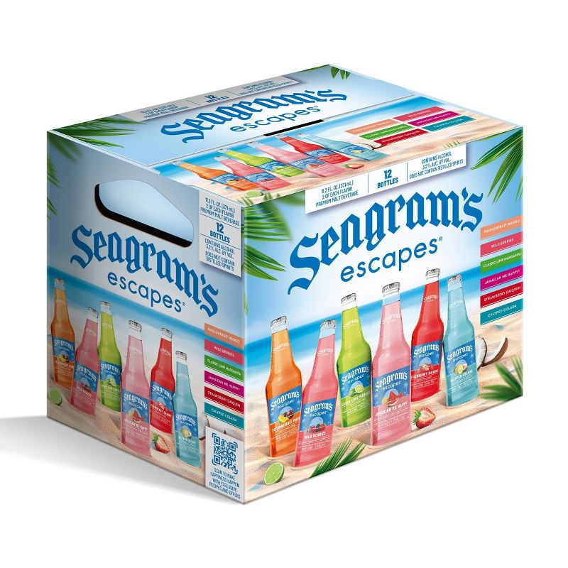 Seagram&#39;s Escapes Malt Beverage Variety Pack - 12pk/12 fl oz Bottles, 6 of 9