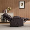 RONSHIN PU Leather Extra Wide Manual Recliner for Adults with Massage and Heat, Large Lazy Chair with 1.5X Sponge Comfort Arm and Back - 4 of 4