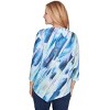 Alfred Dunner Womens Diagonal Brushstroke Top With Necklace - 2 of 4