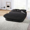 TIRAMISUBEST 75" 2-in-1 Foldable Sofa Bed, Convertible Sleeper with Storage Pillow & Chenille Fabric, Multi-Functional Floor Sofa - 4 of 4