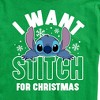 Men's - Lilo and Stitch - I Want A Stitch For Christmas Short Sleeve Graphic T-Shirt - 2 of 4