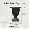 Tierra Verde Self-Watering Indoor Outdoor Urn Planter, Crescendo, 19"x23", Black - 4 of 4