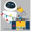 Juniors Womens Wall-E Christmas Light Robots T-Shirt - 2 of 4