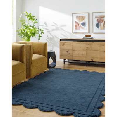 Hauteloom Uhuro Blue Geometric Area Rug