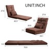 SKONYON 3-in-1 Convertible Floor Chair: Sofa, Lounger & Bed with 14-Position Recline - 3 of 4