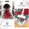 Red Snowman Deer Tree Christmas 2x3 Door Mat Home Decor Non-Slip - 4 of 4
