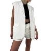 Women's Oversized Structured Blazer Vest - Klesis - 4 of 4