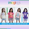 imagikids Girls Short Sleeve T-Shirt and Chambray Shorts 2 Piece Outfit Set Little Kid to Big Kid Sizes - 3 of 4