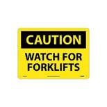 National Marker Caution Signs; Watch For Forklifts 10X14 Rigid Plastic C634RB
