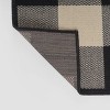 Crossroads Check Outdoor Rug Black/Ivory - Christopher Knight Home - 4 of 4