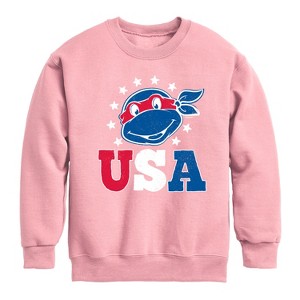 Boys' - Teenage Mutant Ninja Turtles - USA Raphael Graphic Long Sleeve Fleece Sweatshirt - 1 of 4