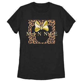 Women's Mickey & Friends Leopard Square Minnie T-Shirt