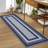 Abstract Washable, Area Rug for Living Room, Soft Low-Pile Bedroom Rug, Minimalist Border Stain Resistant Carpet for Dining Room Kids Playroom - 4 of 4