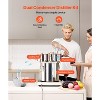 VEVOR Alcohol Still, 5 Gal / 19 L Stainless Steel Water Alcohol Distiller with Copper Coil for Fast Cooling, Dual Condenser Distiller Kit, Silver - 3 of 4