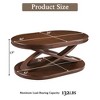 3-Piece Coffee Table Set, Oval Coffee Table & 2 Round End Tables, Retro Accent Table Set with X-Shaped Bases - ModernLuxe - 4 of 4