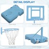RISOKEYS Portable Poolside Basketball Hoop, Height Adjustable 36.5-48.5 in with Clear Backboard & Fillable Base - 3 of 4