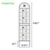 MOEPISY 2 Pack Metal Garden Trellis 86.7 inch x 19.7 inch for Climbing Plants Outdoor Flower Support Black - 3 of 4