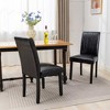 VECELO Upholstered Dining Chairs Parsons Chairs Modern Armless With High Back Wooden Legs for Kitchen/Living Room Set of   2 / 4 / 6 - 4 of 4