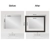 Amanti Art Mirror Makeover Bathroom Mirror Frame Border Kit - Fully Assembled Peel and Stick Frame - Mirror NOT Included - Rustic Plank Narrow Trim - 4 of 4