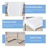 Akoasm 8-pieces Modern Dining Chair Study Chair With Arched Metal Silver Leg-White - 4 of 4
