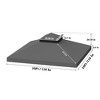 Sevobal Patio Umbrellas Outdoor Patio Gazebo Replacement Canopy, Double Tiered Gazebo Tent Roof Top Cover Only, Gray, 118"*118"*26.78" - 3 of 4