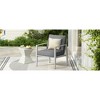 SKRAN Aluminum Lounge Chair with Sleek Rope Accents and Comfortable Cushions, Perfect for Modern Outdoor and Indoor Spaces,Silver - 4 of 4